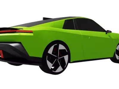Sport car Low-poly 3D model purchase