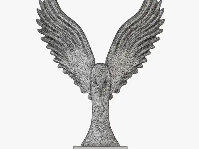 Figurine Gold Eagle Wing 3D model