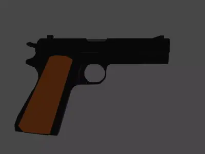 Lowpoly pistol 1911 Low-poly 3D model