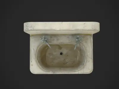 Antique sink Low-poly 3D model
