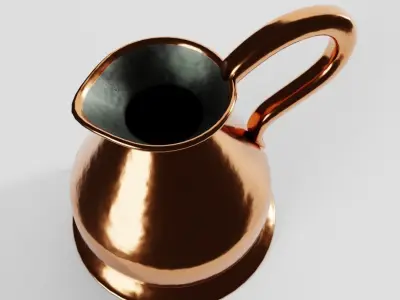 Victorian Copper Haystack Jug 3D model