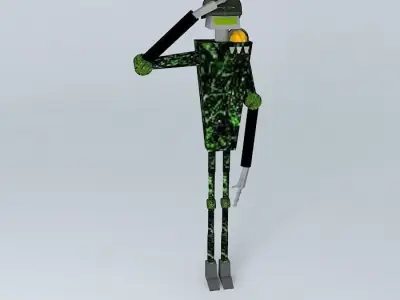 Soldierbot man in suit Free 3D model