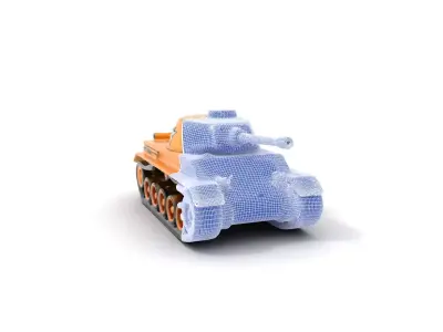Golden Sherman Tank model pack Low-poly 3D model