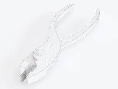 Slip joint plier 3D model