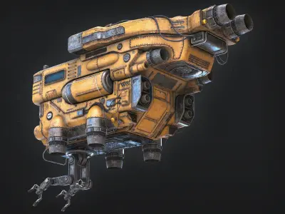 Old Junk Spaceship 3D model