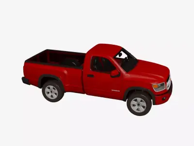 Realistic Pickup Truck 3D Model Modern Utility Vehicle 3D model