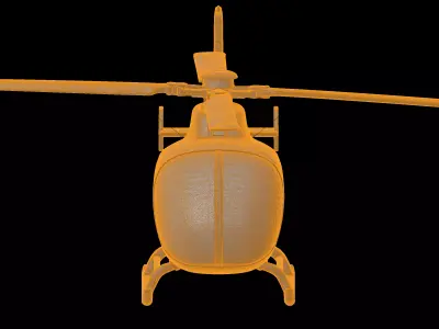 Modern Helicopter 3D Print Model 3D print model