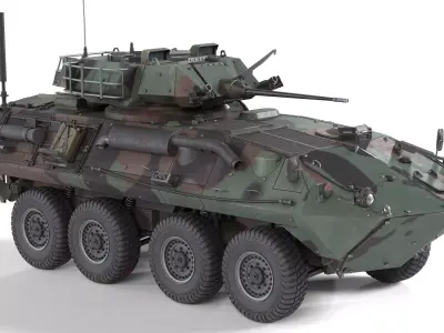 Light Armored Vehicle LAV25 Low-poly 3D model