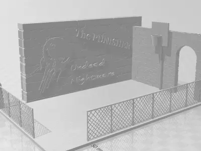 The Punisher Vs Undeads nightmare 3D print model