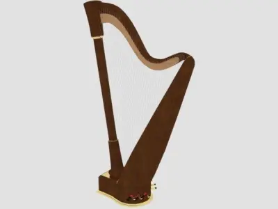Musical instruments collection 3D model