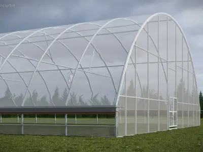 Steel Greenhouse Tunnel Frame 3D model