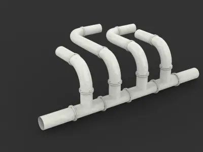 Modular Pipes Low-poly 3D model buy