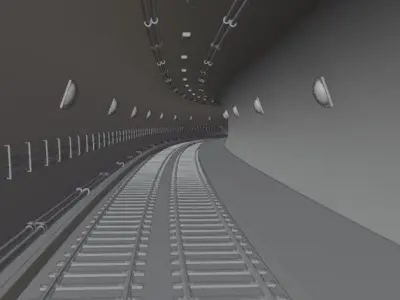 Subway Tunnel  Low-poly 3D model