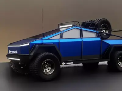 cyber truck Low-poly 3D model