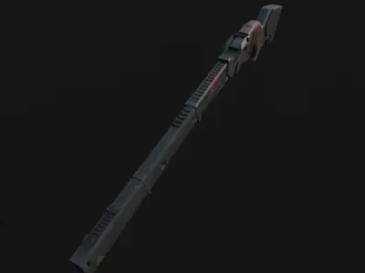 High Powered Sci-Fi Shotgun  Low-poly 3D model