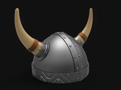 Metallic Viking Helmet Virtual  3dPrint 3D model