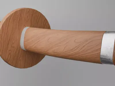 Wooden Katana 3D model