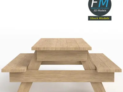 Picnic table 3D model