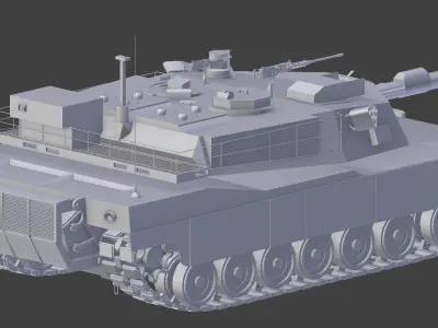 Tank Abrams Free low-poly 3D model