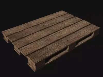 Prop WoodenPallet Low-poly 3D model