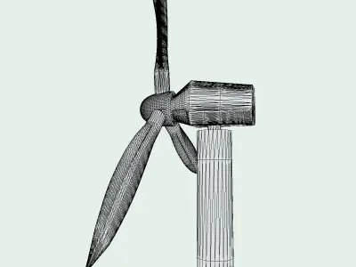 Wind Turbine Free 3D model order