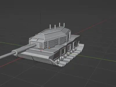 war tanker kifaru Low-poly 3D model