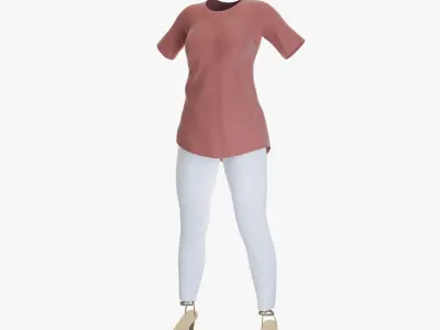 Spring Clothing for Female 3D model