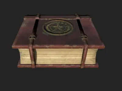 Old Magic Book Low-poly 3D model