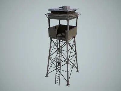 Tower guard  Low-poly 3D model