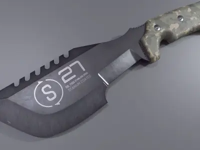 Knife-Combat-lowpoly Low-poly 3D model