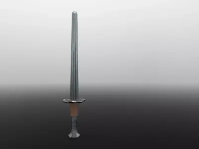 Medieval Sword - Katzbalger Low-poly 3D model