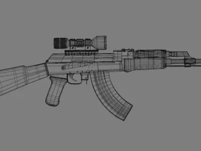 AK47 Kalashnikov 3D model