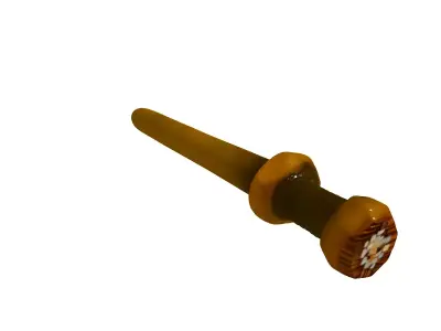 Antique Marquetry Drawer Knob Low-poly 3D model