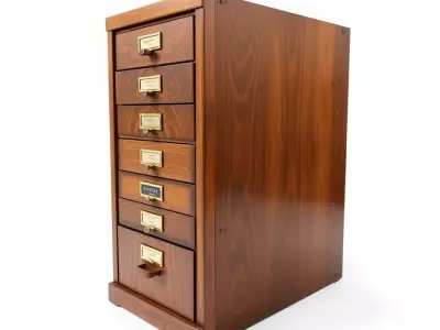 Vintage Wood Cabinet model pack Low-poly 3D model