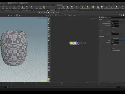 Wooden Barrel HDA 3D model