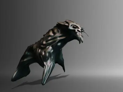 Disturbing Sea Creature Low-poly 3D model