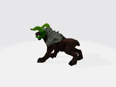 Rock monster 3d model Low-poly 3D model