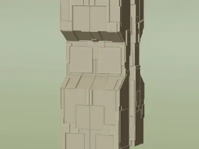 Skyscrapers Futuristic Sci-Fi Cyberpunk 3D model