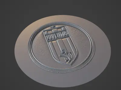 juventus Football Medallion 3D print model