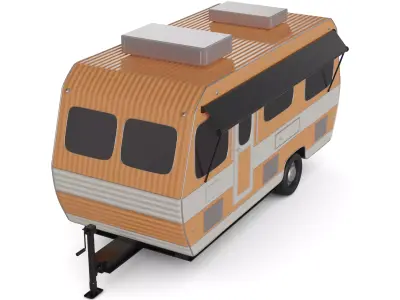 Off road Camping Trailer 3D model get