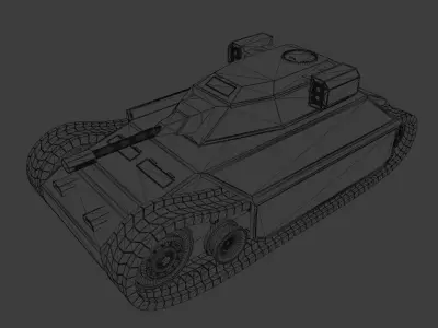 Scifi Tank Free low-poly 3D model