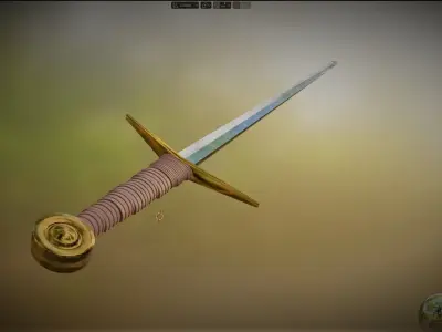 Medieval sword Free 3D model 2