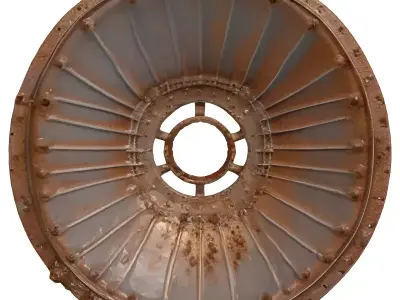 Weathered Industrial Turbine Part 3D model