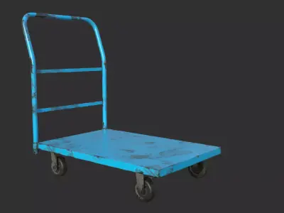 Industrial Trolley PBR Game Ready  Low-poly 3D model