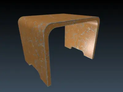 Table chair Free low-poly 3D model