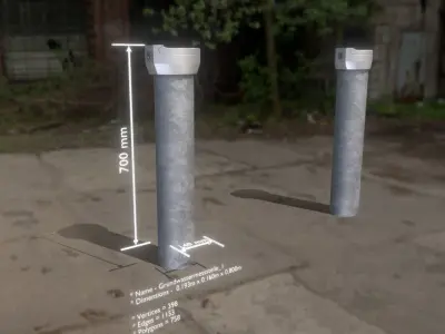 Groundwater monitoring well 1 version 2  Low-poly 3D model