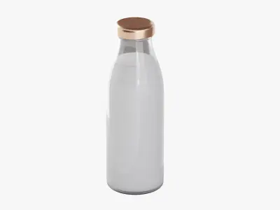Glass Milk Bottle 3D model