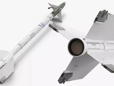 AIM-9 Sidewinder Air to Air Missile 3D model