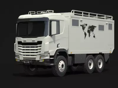Generic Expedition 6x6 RV Truck 3D model