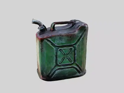 Old Gasoline Can - PBR Textures Low-poly 3D model